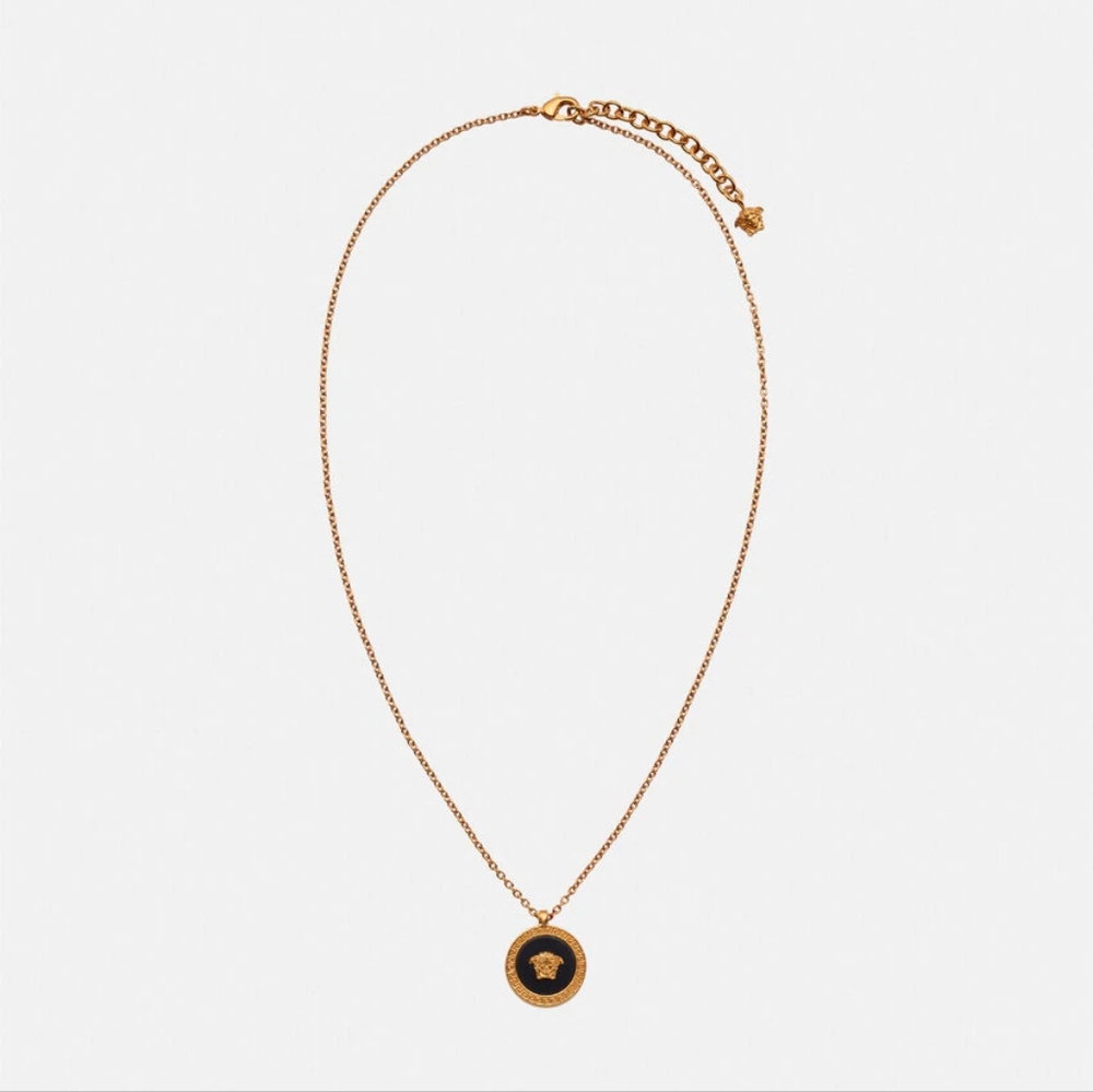 Authentic Versace Black Enamel Necklace
